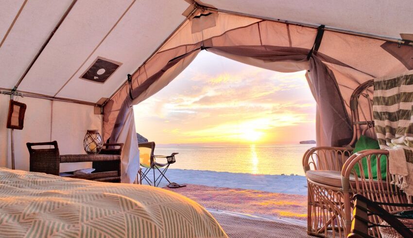 tente de luxe sur la plage