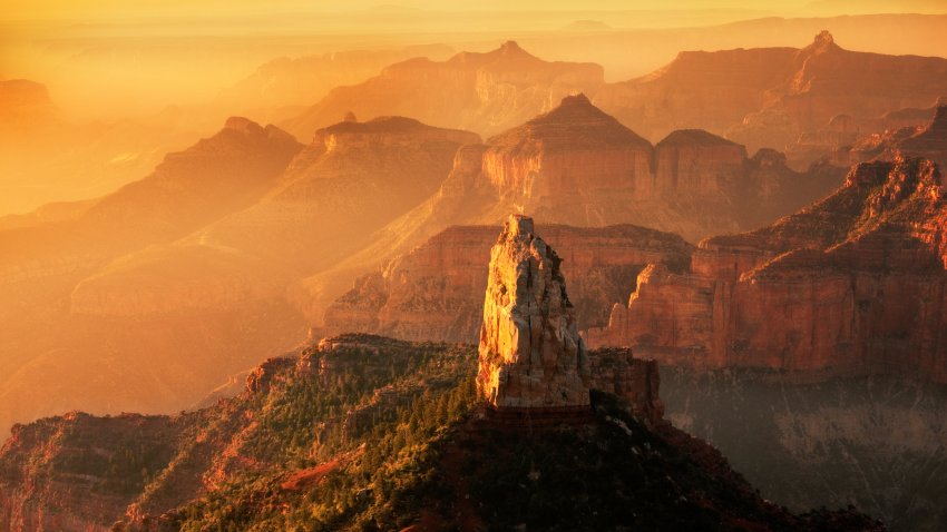 couché de soleil sur le grand canyon