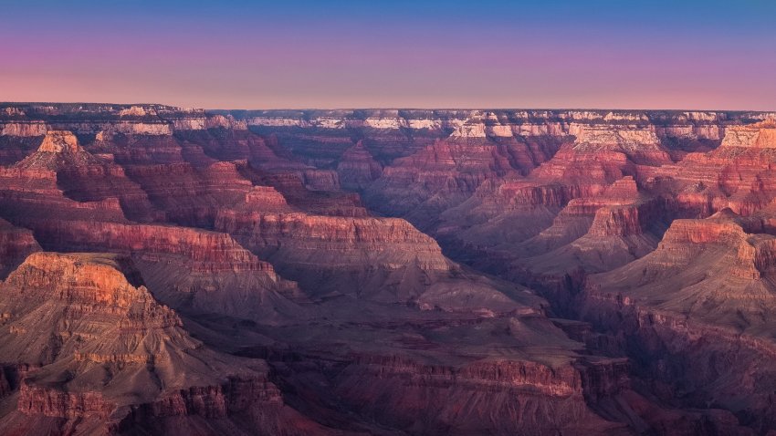 couché de soleil sur le grand canyon