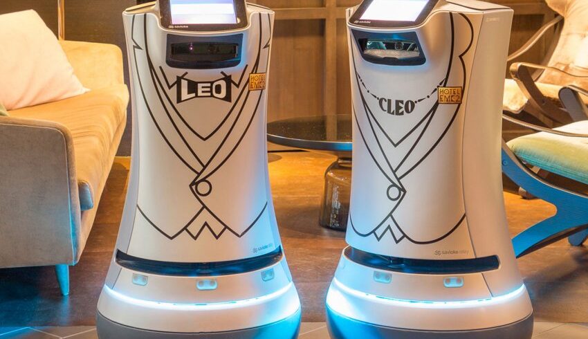 Robot d'accueil dans un hotel
