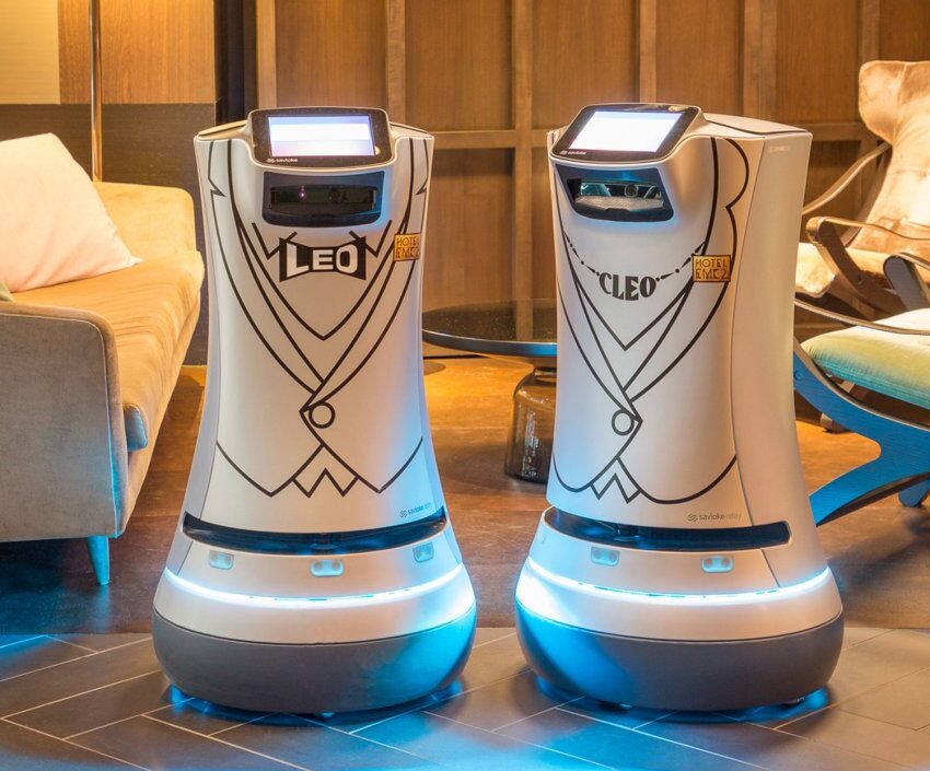 Robot d'accueil dans un hotel