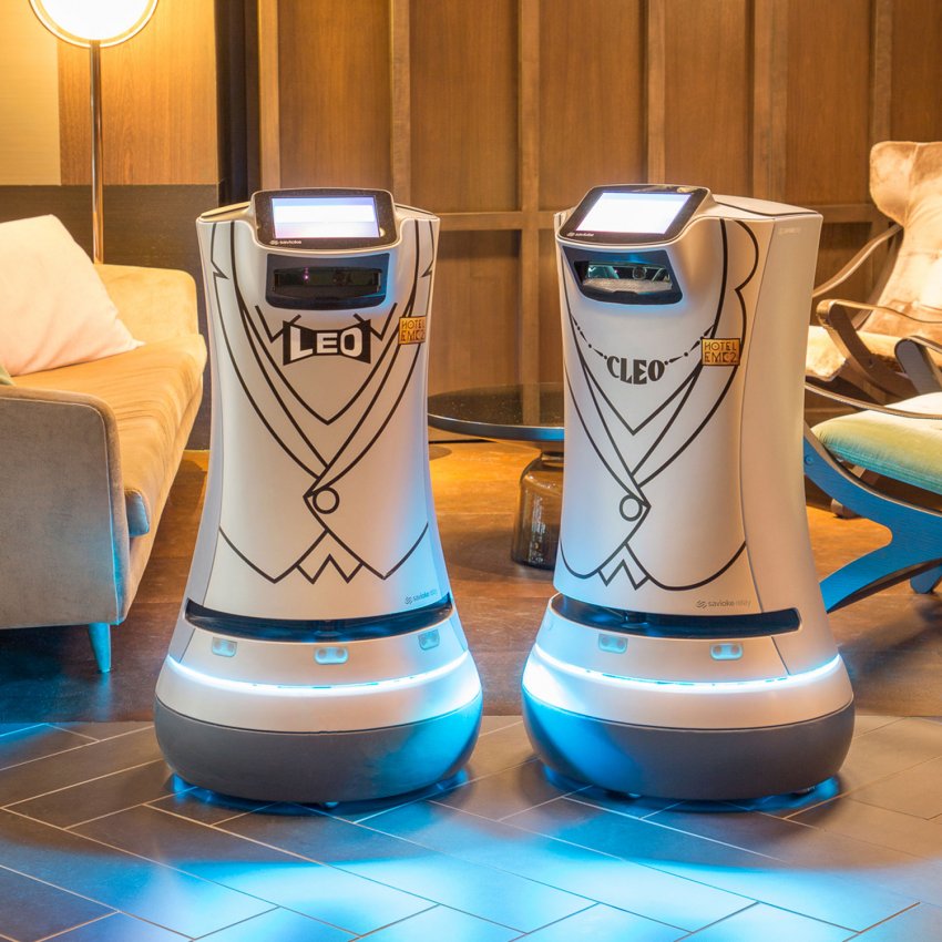 Robot d'accueil dans un hotel