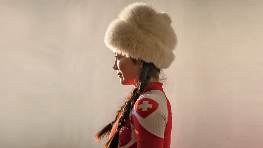 portrait skieuse chinoise