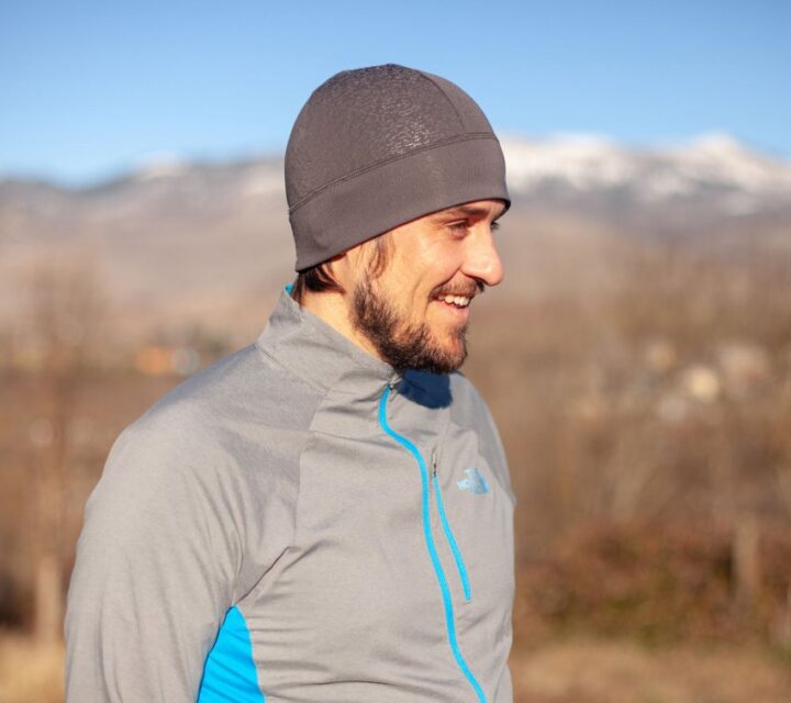 runner habillé pour une session en hiver