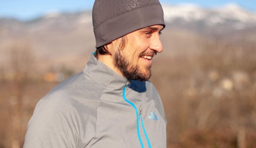 runner habillé pour une session en hiver