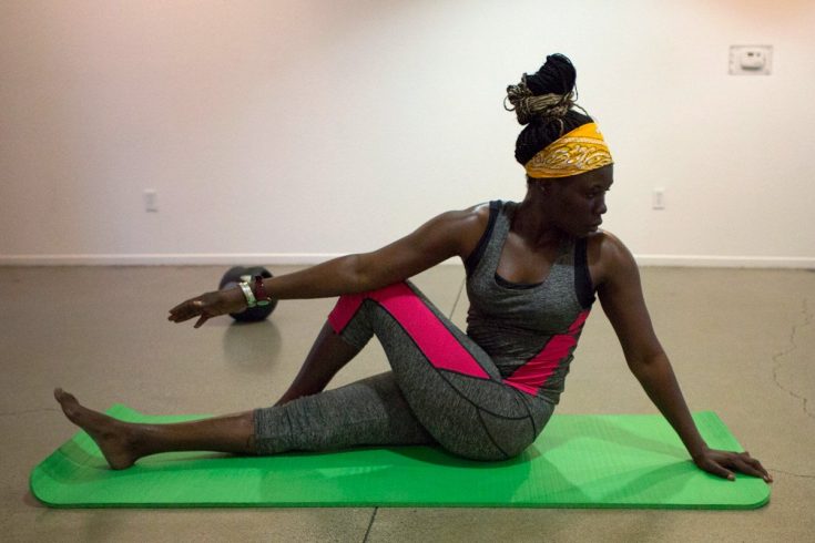 Khadjou Sambe s'étire