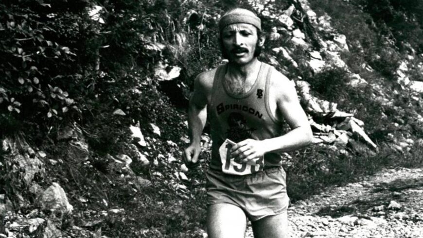 Photo Noel Tamini, coureur, en noir et blanc