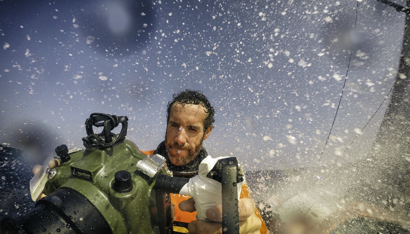 Le matériel du photographe Amory Ross sur la Volvo Ocean Race