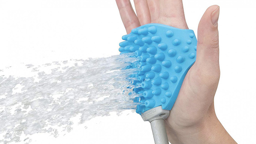 Aquapaw bleue pour laver les chiens au calme