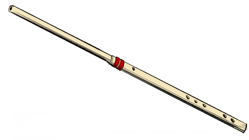 dessin flûte vallée de parvati