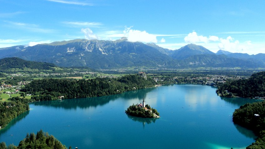 Le lac de Bled en Slovénie