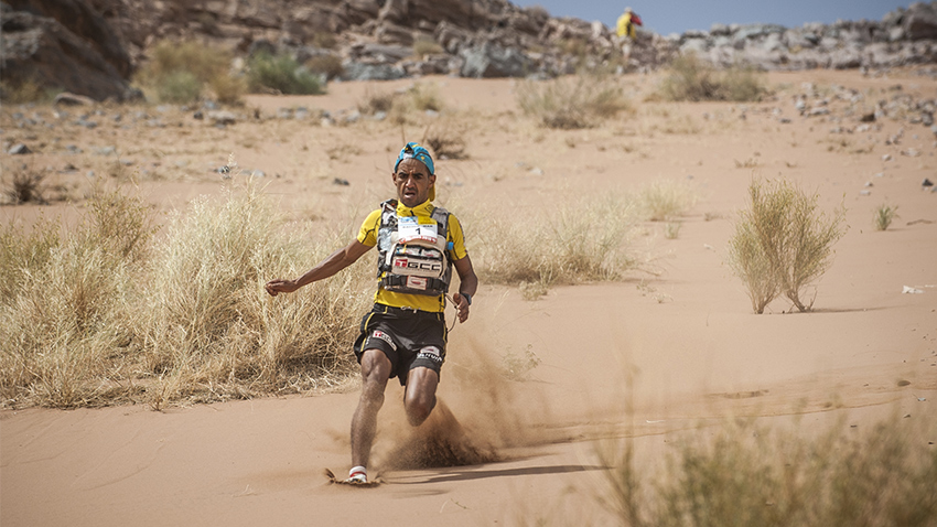 Rachid El Morabity au Marathon des Sables 2018