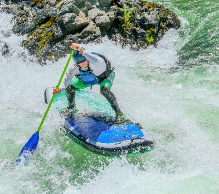 Paul Clark sur son SUP