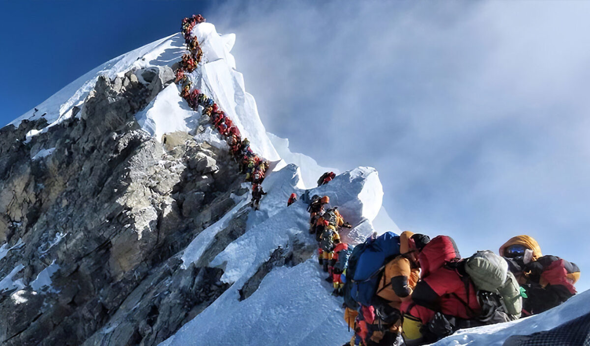 Embouteillage sur l'Everest