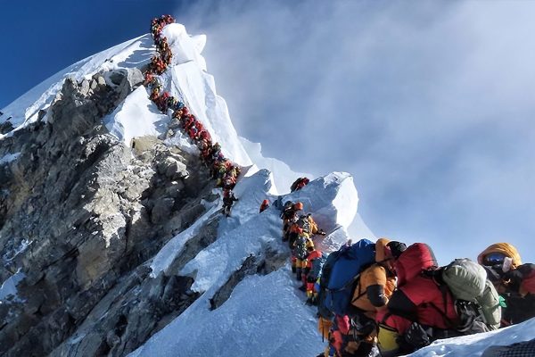 Embouteillage sur l'Everest