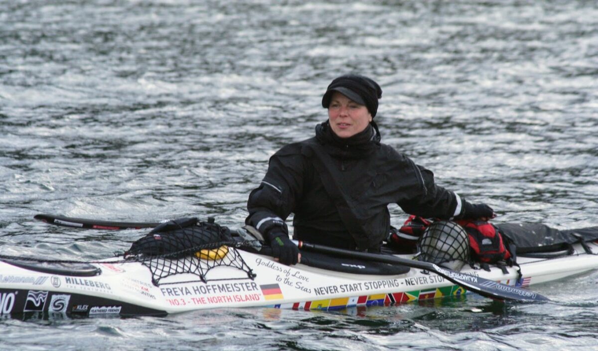 Freya Hoffmeister lors de son aventure sur la côte ouest nord américaine.