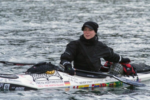 Freya Hoffmeister lors de son aventure sur la côte ouest nord américaine.