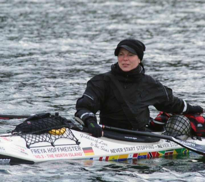 Freya Hoffmeister lors de son aventure sur la côte ouest nord américaine.