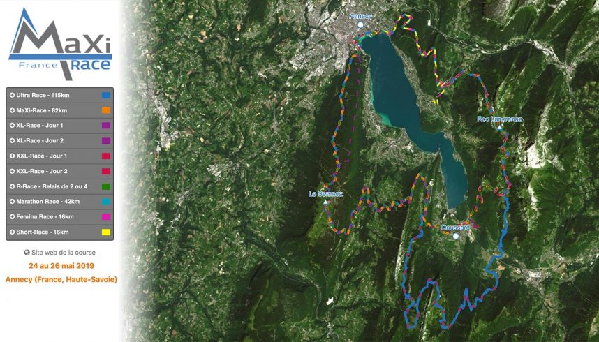 Les différents parcours de la Maxi-Race