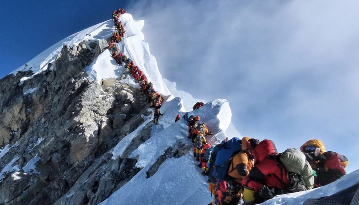 Embouteillage sur l'Everest