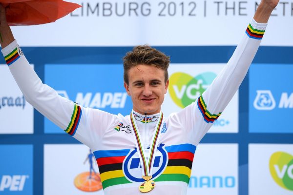 Oskar Svendsen sur un podium