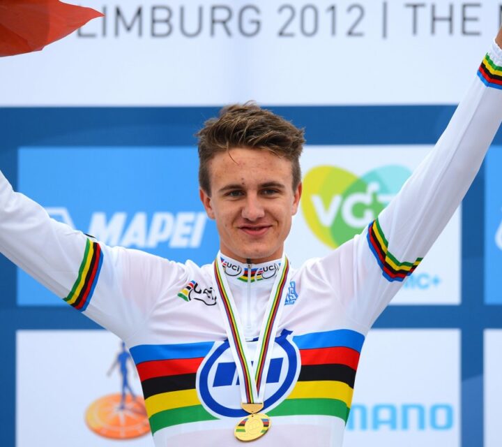 Oskar Svendsen sur un podium