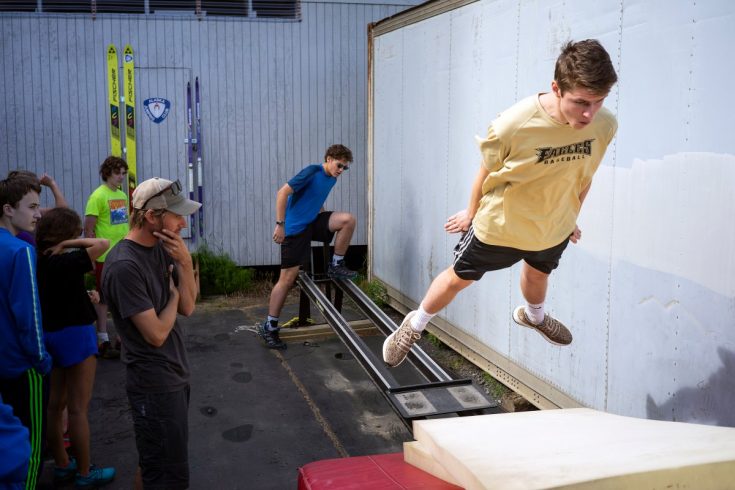 Entraînement au saut à ski