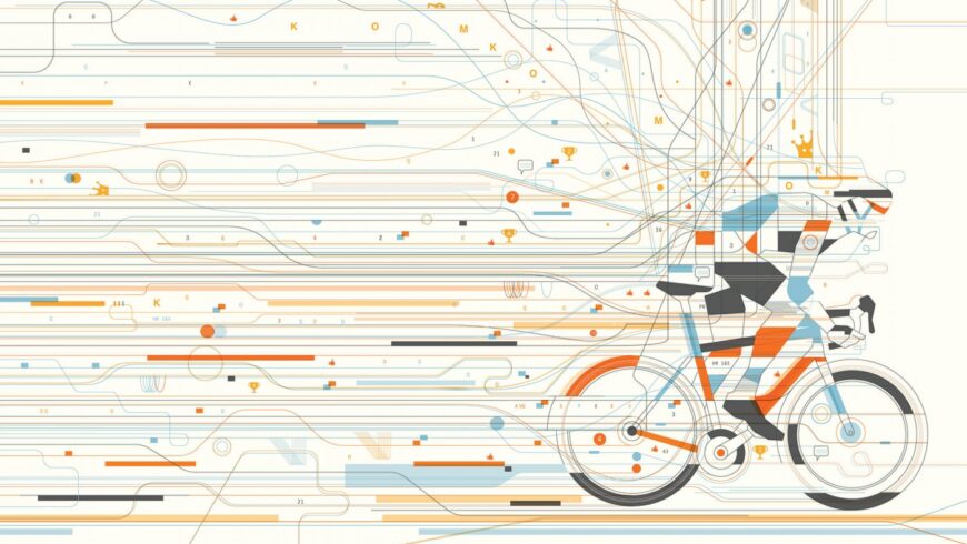 Illustration cycliste Strava