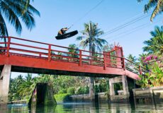 Dominik Gührs en wakeboard