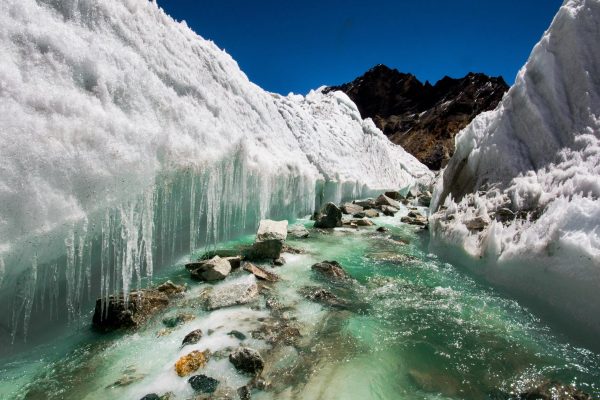 Fonte des glaciers de l'Himalaya