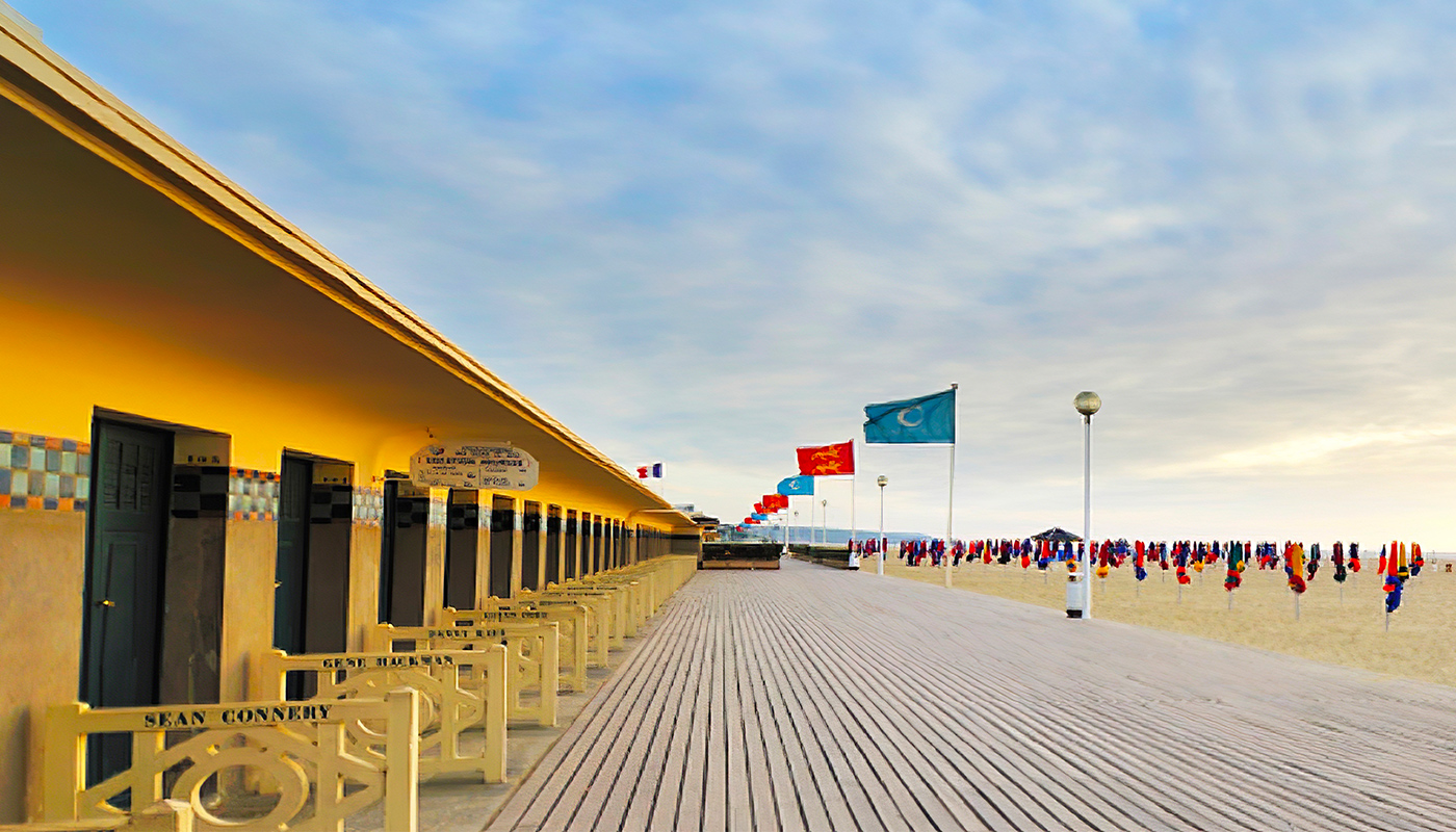 Vue sur une plage de Deauville