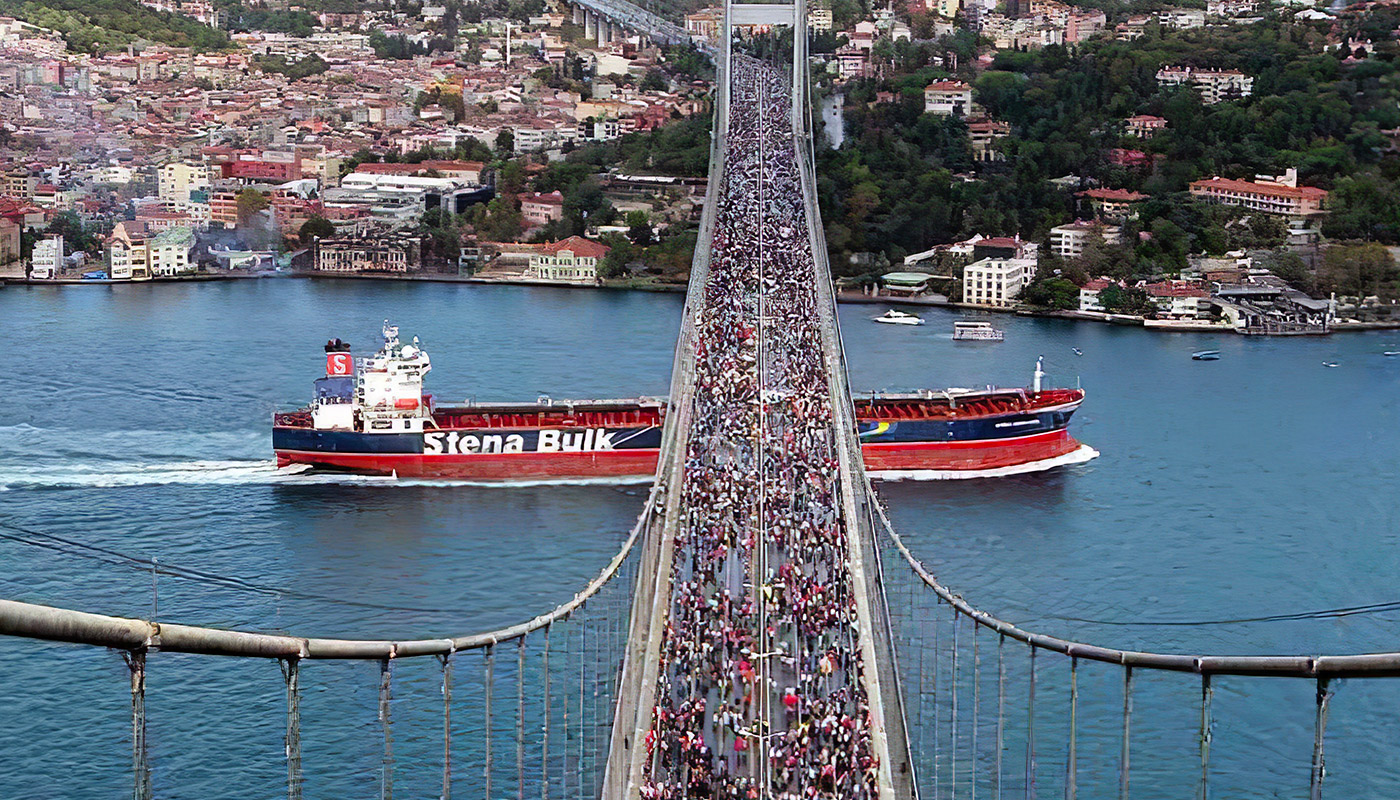 Le pont qui relie l'Europe et l'Asie