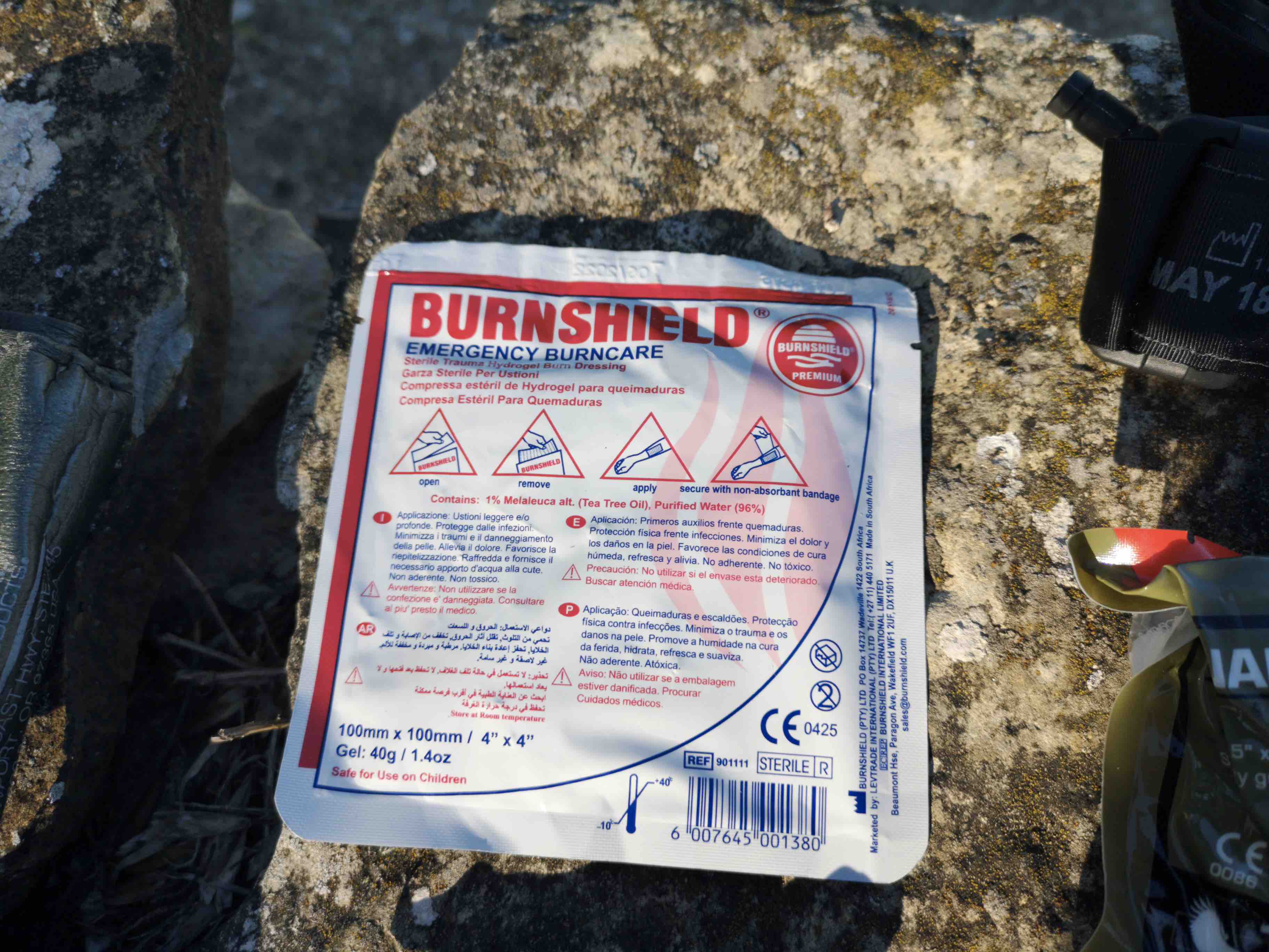 sachet de "burnshield"
