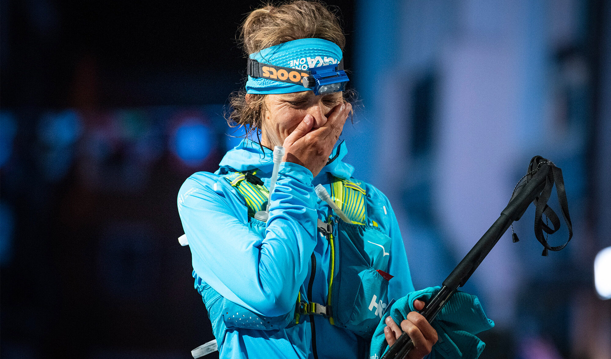 Audrey Tanguy à l'arrivée de la TDS 2019