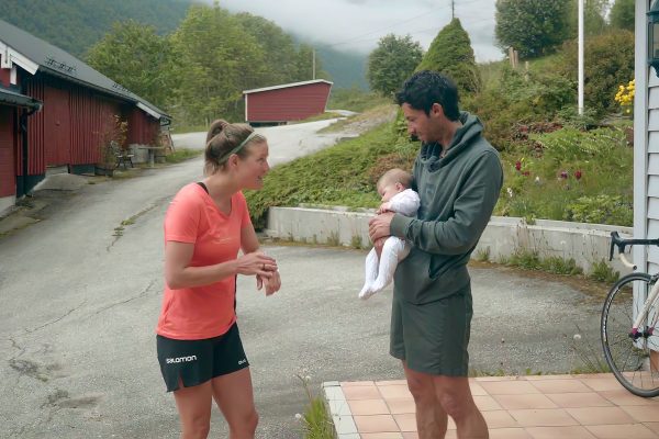 Emelie Forsberg, Kilian Jornet et leur fille Maj