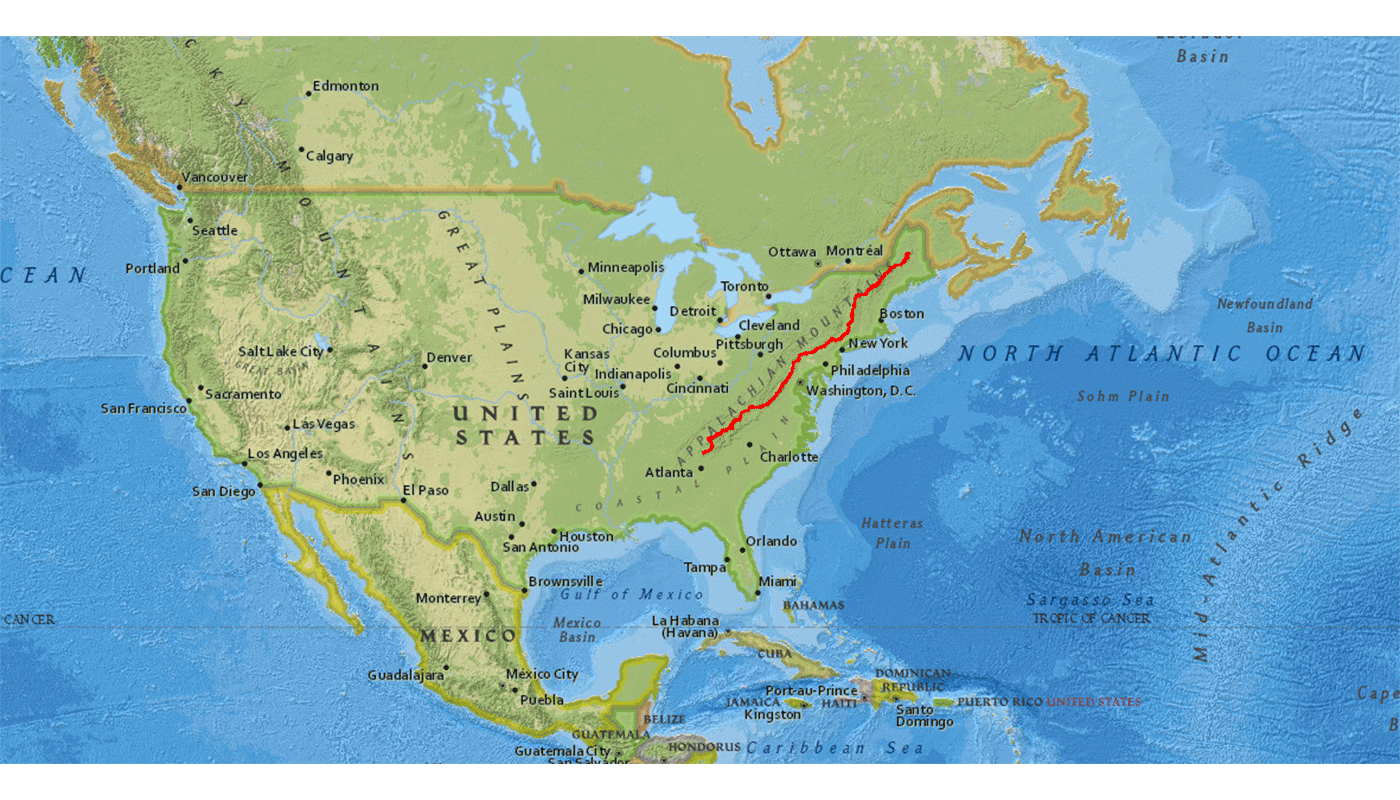 Map Appalachian Trail