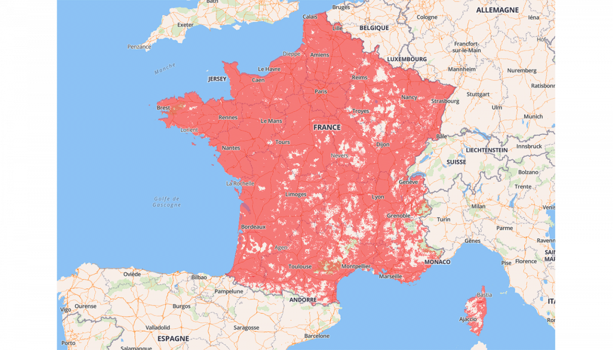 Carte du réseau 4G