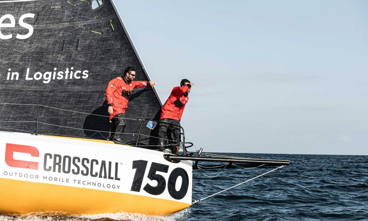 Aurélien Ducroz et Louis Duc à bord de Crosscall - Chamonix