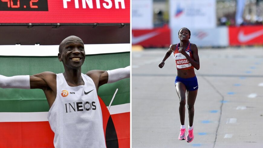 Kipchoge et Kosgei