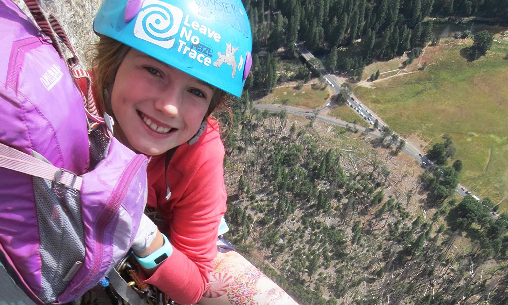 Pearl Johnson, 9 ans, plus jeune grimpeur a faire El Capitan