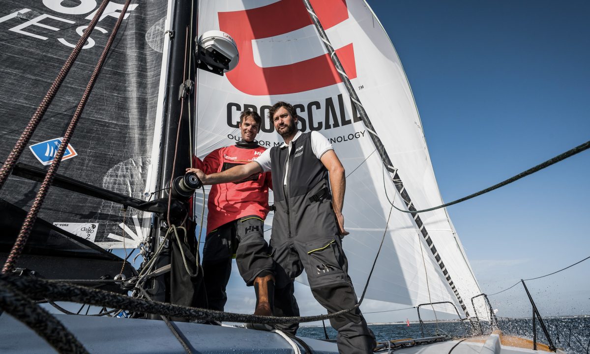 Aurélien Ducroz et Louis Duc à bord de Crosscall Chamonix-Mont-Blanc