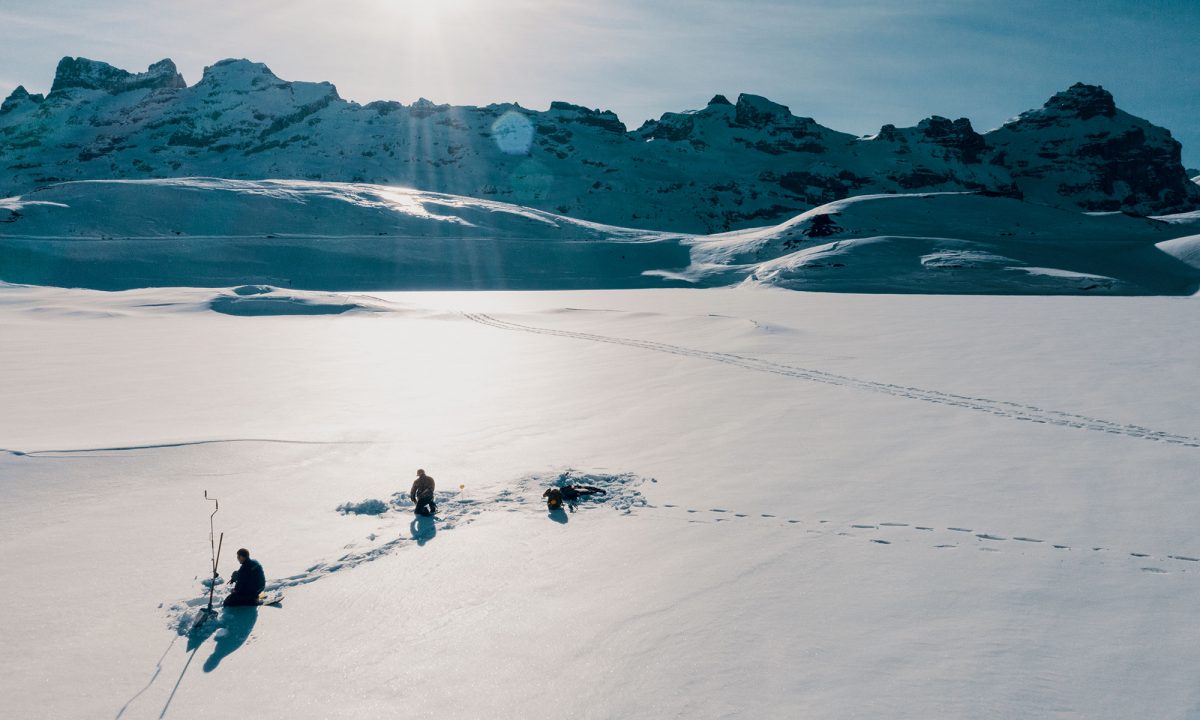 Suisse, pêche sur glace