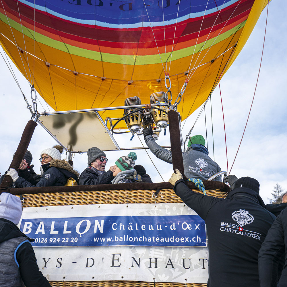 Vol en ballon au dessus de Chateau d'Oex