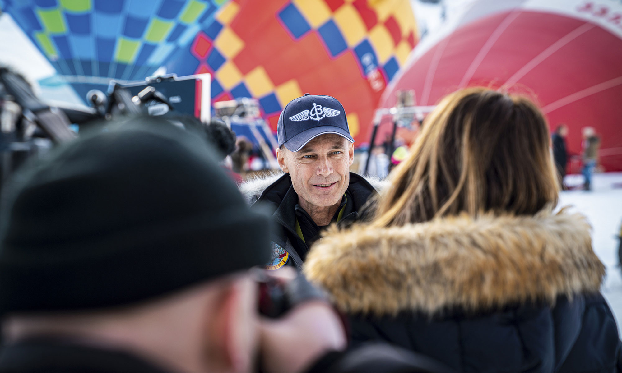 Bertrand Piccard au Festival International de Ballons de Chateau d'Oex