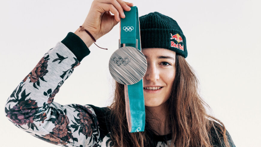 Mathilde Gremaud et sa médaille Olympique