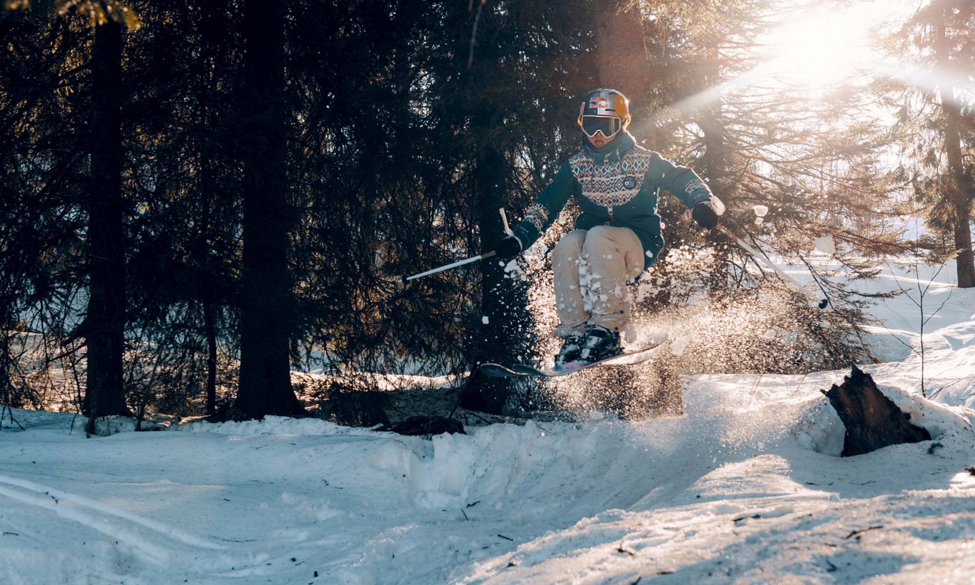 Mathilde Gremaud en ski à La Berra