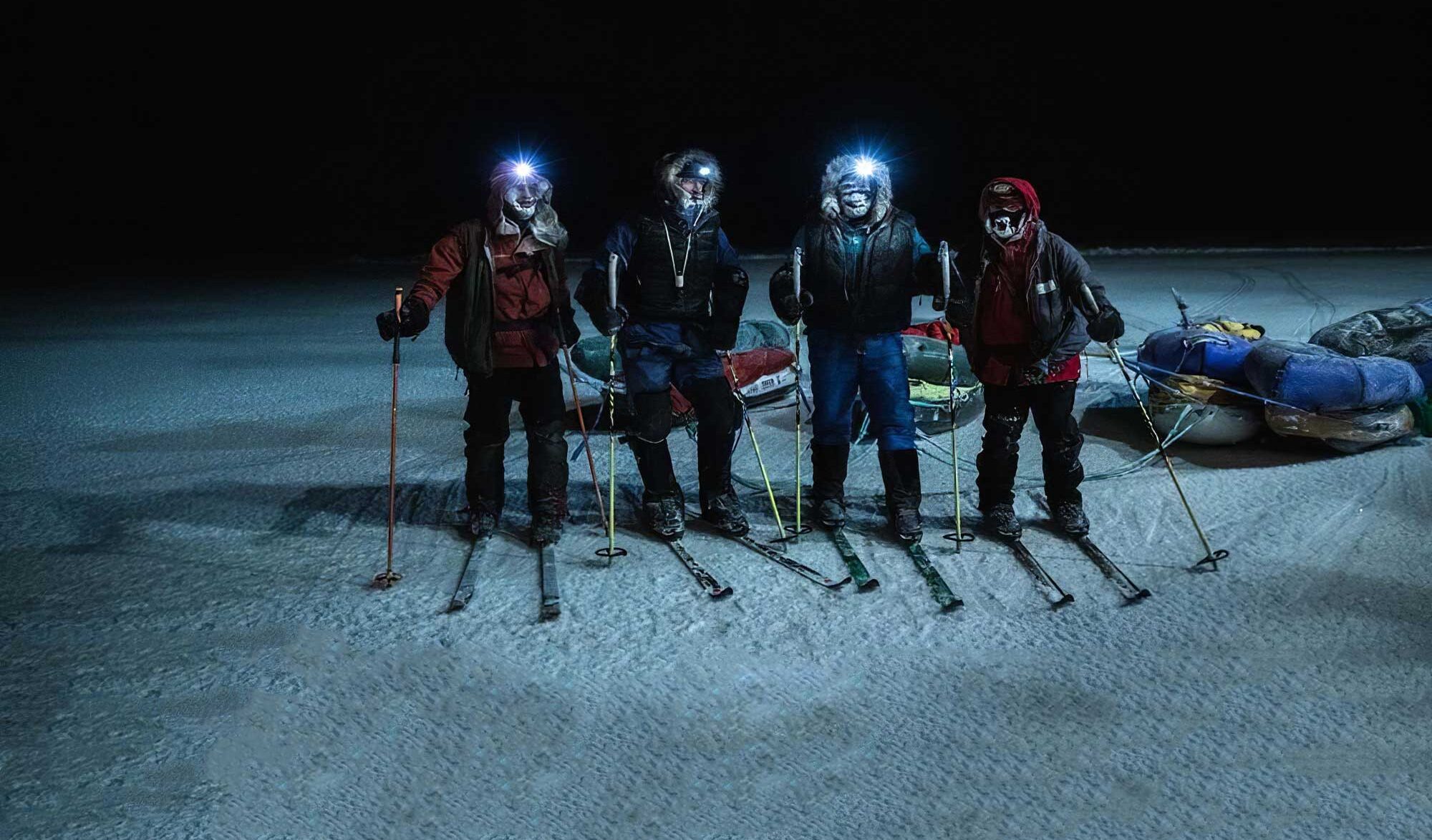 Bengt Rotmo et Aleksander Gamme venus ravitailler Mike Horn et Borge Ousland