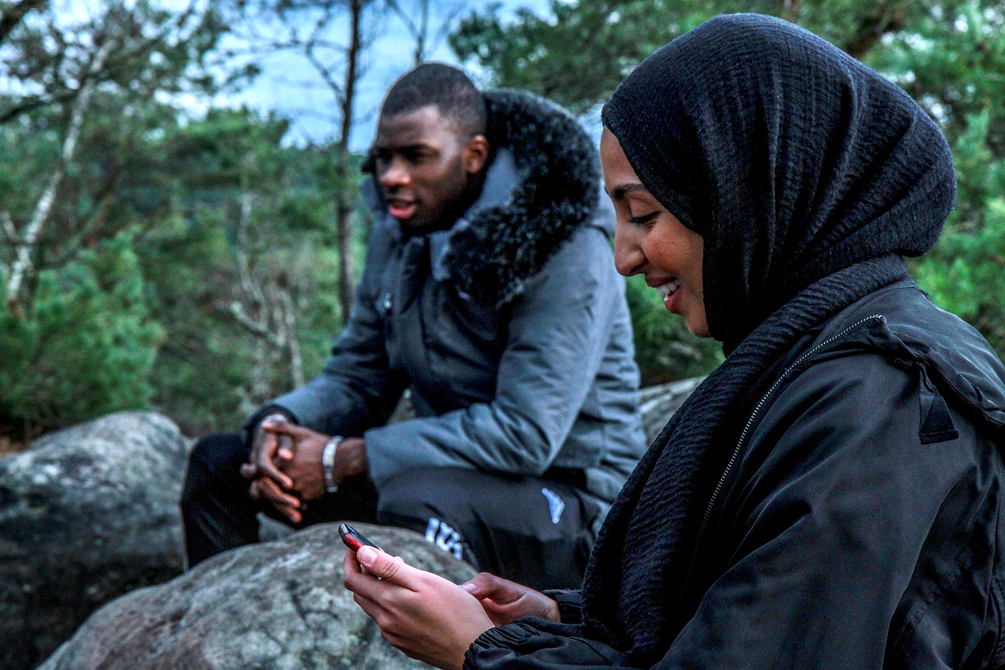 Les jeunes de l'association APART dans la forêt de Fontainebleau