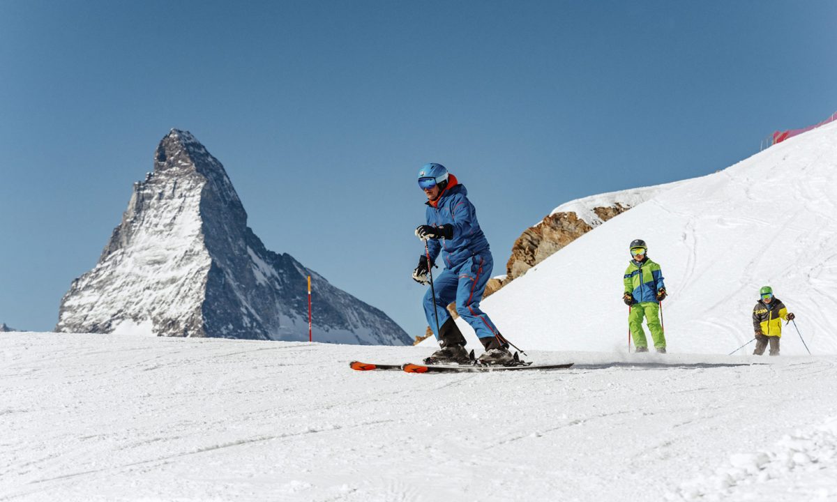 Paul-Marc Julen et ses garçons sur les pistes de Zermatt