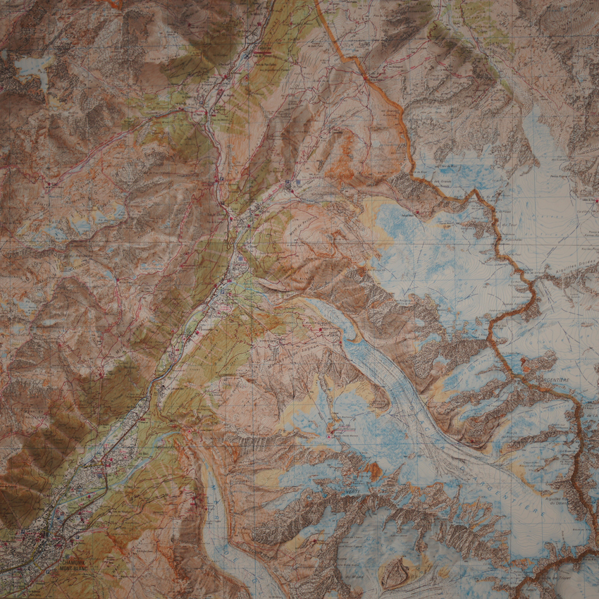 Carte du Mont Blanc complète